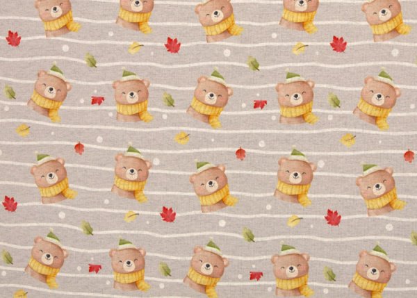 Isla bear alphensweat grey with bears by Swafing